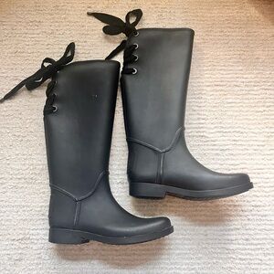Coach Women's Tie-Up Rain Boots Size 8